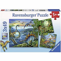 DINOSAUR FASCINATION 3X49PC PUZZLE