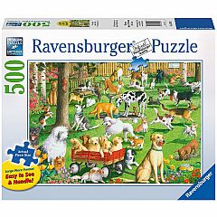 AT THE DOG PARK 500PC LARGE FORMAT PUZZLE