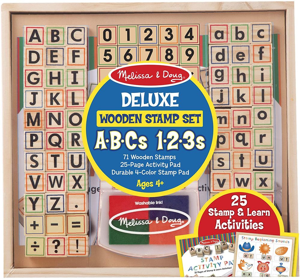 DELUXE ABCS 123S STAMP SET Thinker Toys