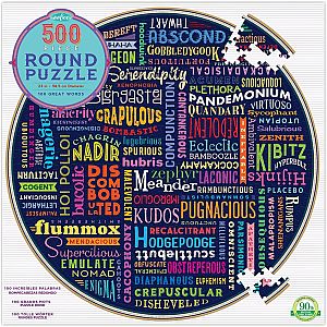 100 GREAT WORDS 500PC ROUND PUZZLE