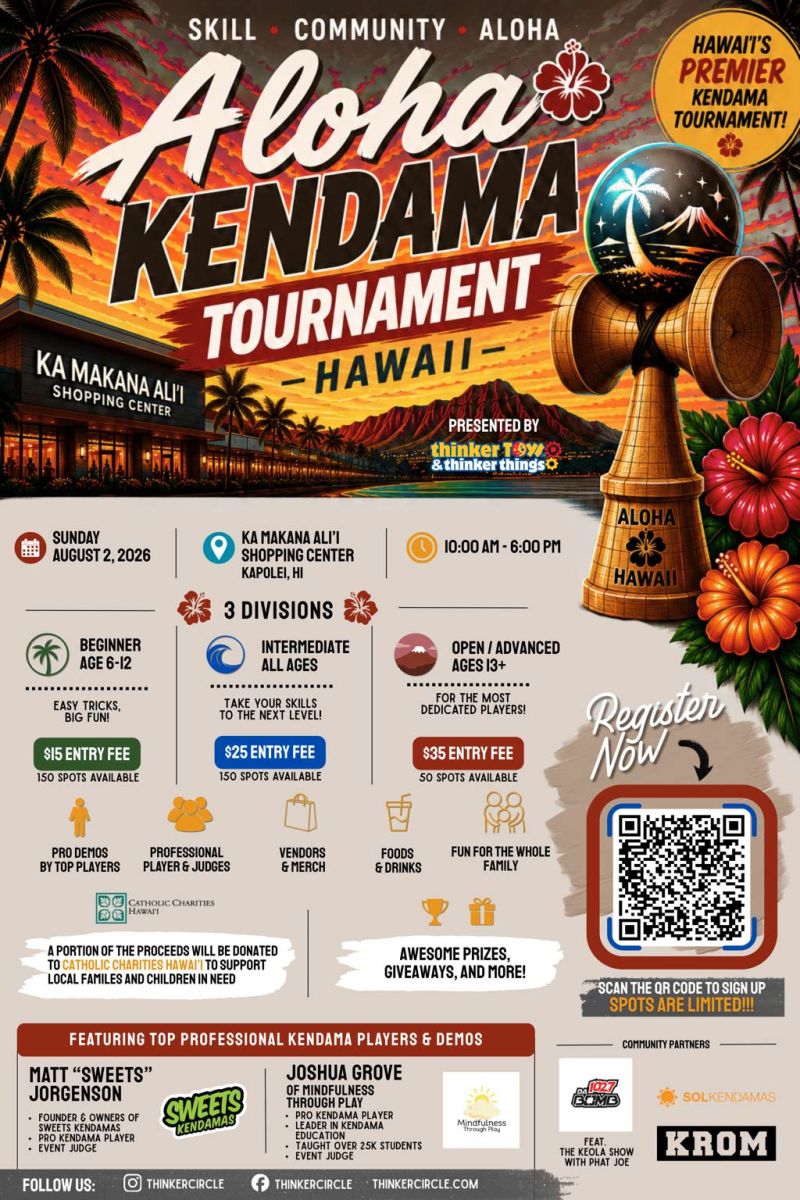 register now for 2026 Aloha Kendama Tournament